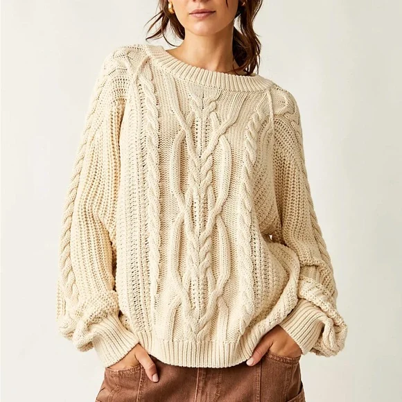 Free People Frankie Cable Sweater - Picture 9 of 10